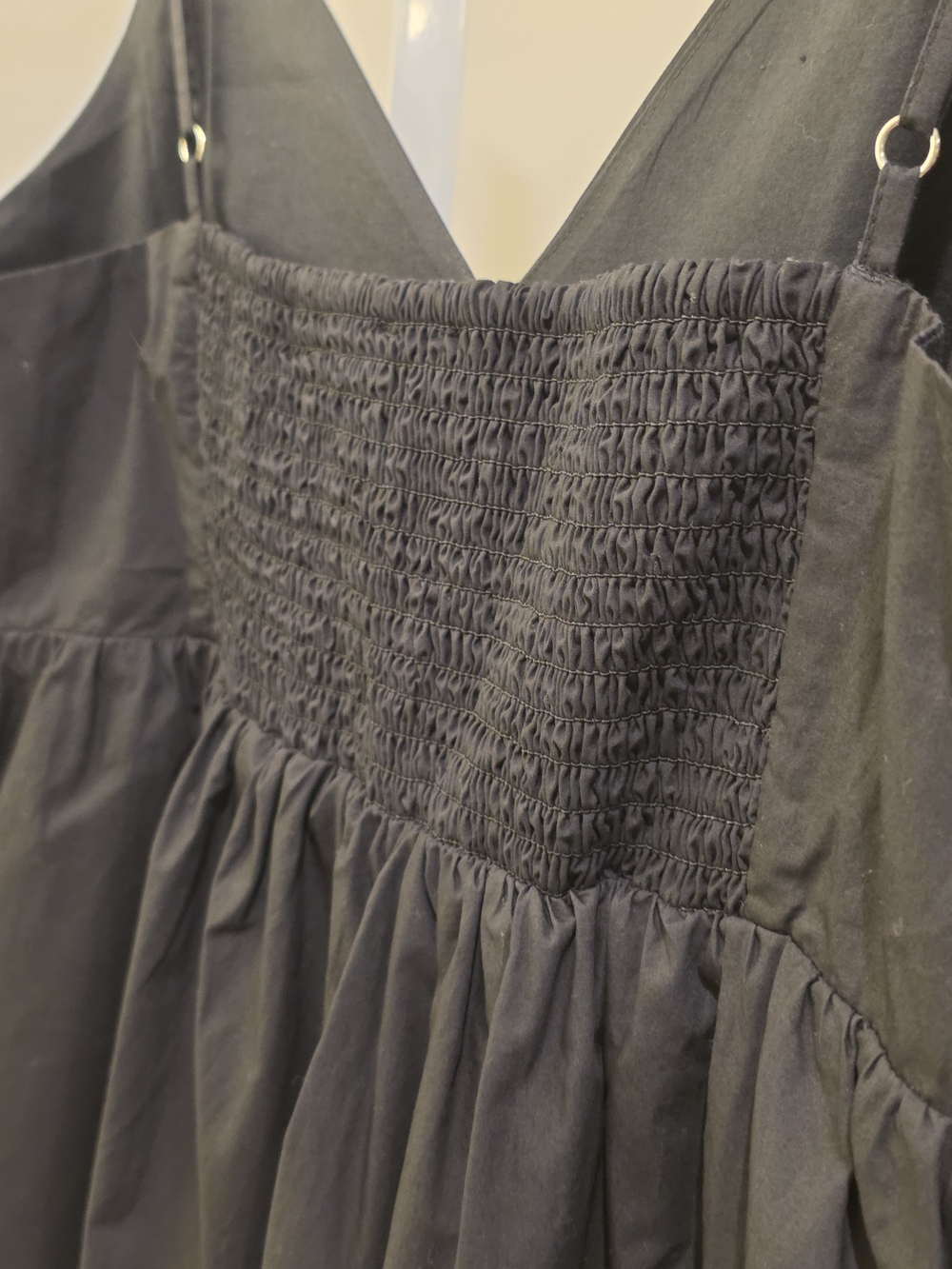 Classic Black V-Neck Spaghetti Strap Dress Size L - Picture 5 of 16